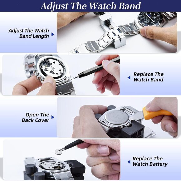 Watch Repair Kit, Professional Watch Battery Replacement Tool, Watch Link - Picture 2 of 6